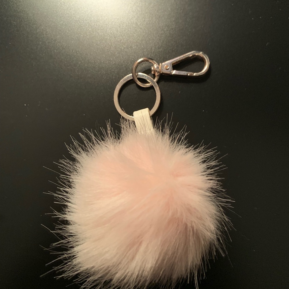 Pink keychain poof